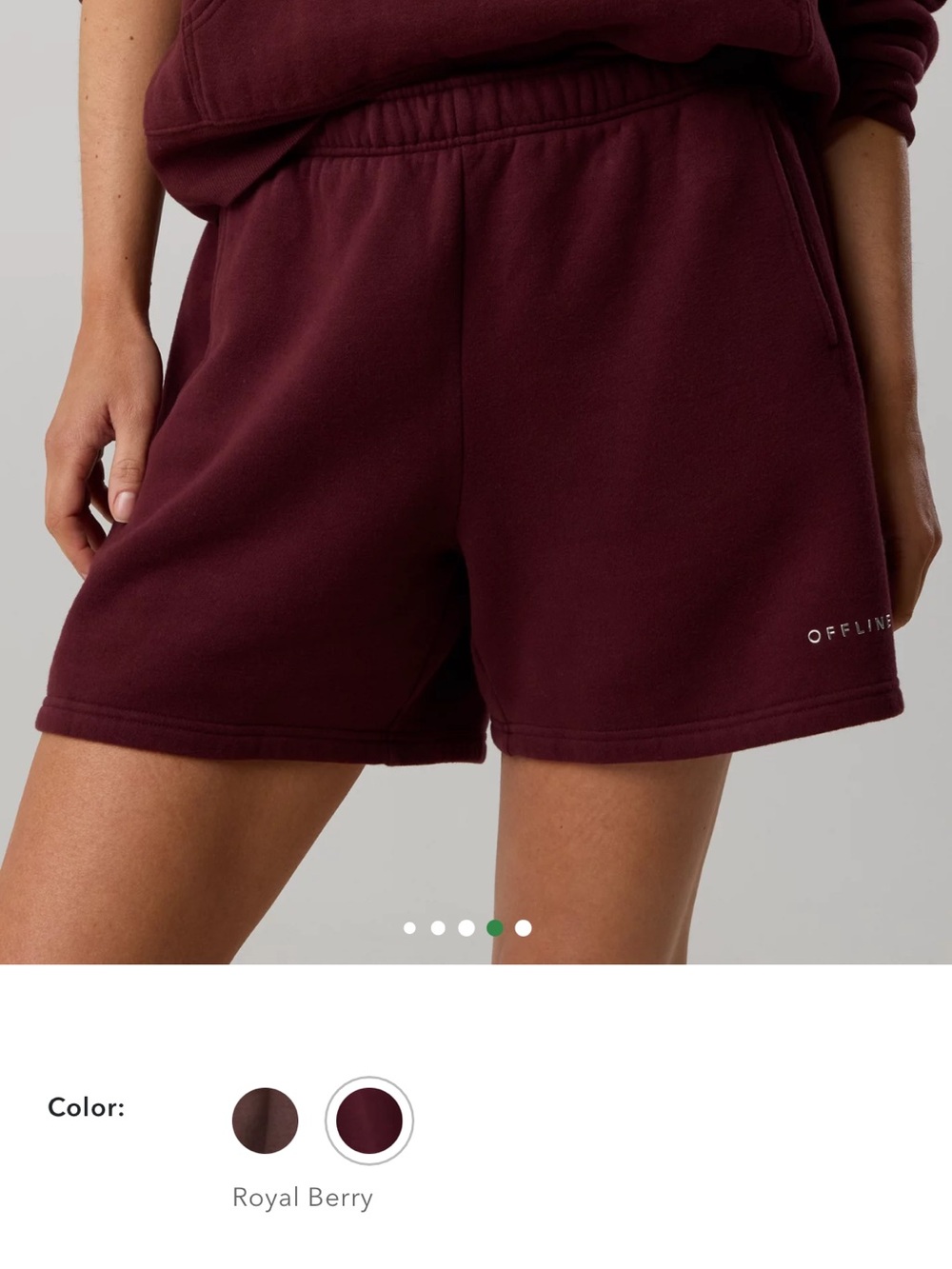 Aerie Berry OFFLINE By Aerie 5" Cloud Fleece Short - Picture 3 of 9